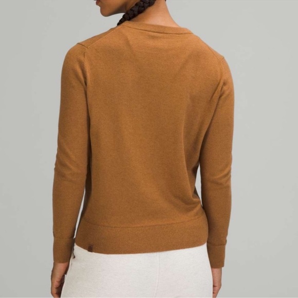 Lululemon Organic Cotton Cashmere Blend Sweater in Cooper Brown Soft Sz 10 - Picture 2 of 11